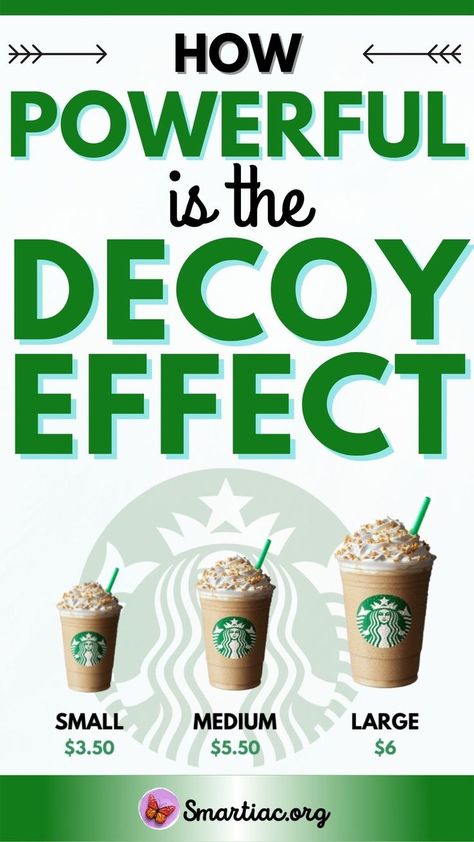 The Decoy Effect is a marketing strategy used by marketers worldwide to make one or more of their options more attractive than the other. In this article, I will explain, with examples, how marketers use them and how you can apply the decoy effect to your business model as well! Marketing Strategy Examples, Point Of Purchase Display Advertising, Marketing Skills, Business Model, Blog Website, Business Advice, Successful Blog, Blog Design, Blog Traffic