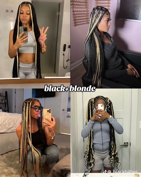 Braid Ideas Color, Box Braids Highlights, Braid Hair Colors, First Day Of School Hairstyles Braids, Color Combo Braids, Back To School Hairstyles Black, Back To School Braids, Euphoria Hair, Rich Party