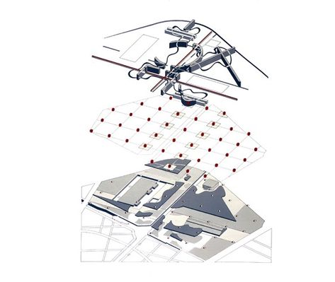 VILLETTE 12 Swiss Architecture, Bernard Tschumi, Deconstructivism, Architecture Mapping, Rem Koolhaas, Concept Diagram, Urban Park, Diagram Architecture, Parking Design