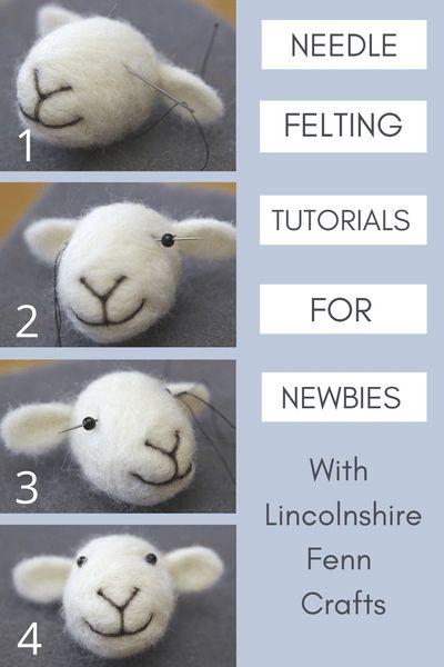 Easy Needle Felting, Needle Felting Diy Tutorials, Tovad Ull, Needle Felting Tutorial, Sheep Crafts, Needle Felting Diy, Wool Felt Projects, Needle Felted Christmas, Felted Wool Crafts