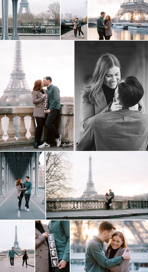 Upon finding out they were expecting, a couple brought their sonogram to Paris and we incorporated announcement photos into their romantic photo session. Photography by Paige Gribb Photography. Authentic, inclusive, & glam photography in Paris. | Paris photographer, couples photo session in Paris, couples' photographer, travel photographer Paris, pregnancy announcement photography, pregnancy announcement with Sonogram, professional photographer in Europe Paris Baby Announcement, Paris Pregnancy Announcement, Pregnancy Announcement Photography, Glam Photography, Pregnant Photoshoot, Save The Date Pictures, Simple Gender Reveal, Announcement Photoshoot, Couples Photo Session