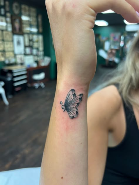 Butterfly Tattoo Semicolon, Butterfly And Semicolon Tattoo, Butterfly With Semicolon, Butterfly Semicolon Tattoo, Butterfly Fairies, Semicolon Tattoos, Tattoo Making, Basic Tattoos, Cross Tattoos For Women