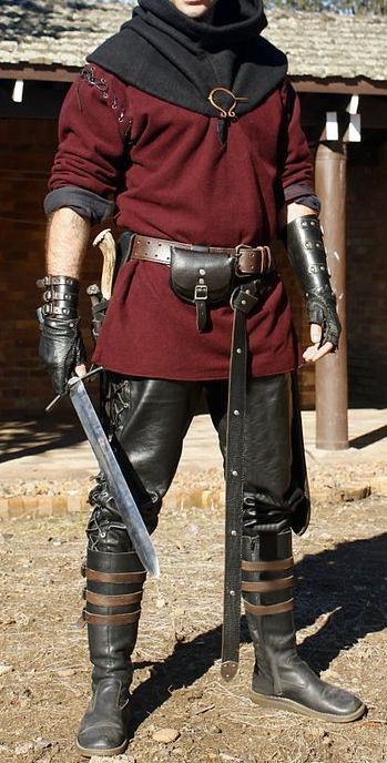 Monster Hunter Outfit Male, Rennaisance Outfits Male, Medival Outfits Mens, Men Warrior Outfit, Archer Clothes Male, Fantasy Viking Outfit Male, Mens Renfest Costume, Viking Larp Men, Men's Ren Faire Costume