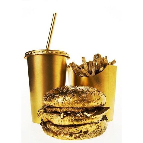 Over-the-Top Gold Food Just in Time for the Oscars Mcdonalds Ice Cream, Gold Inspiration, Gold Everything, Edible Gold, Gold Aesthetic, Happy Meal, Touch Of Gold, Gold Art, Meals For One