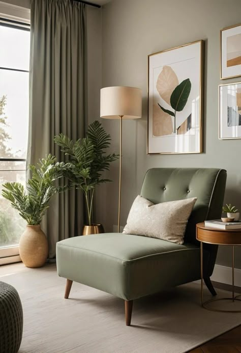 Green Cream Bedroom, Sage Green And Cream Bedroom, Sage Green Dresser, Green And Cream Bedroom, Sensual Bedroom, Sage Living Room, Cream Bedroom Ideas, Sage Green Living Room, Cream Bedroom