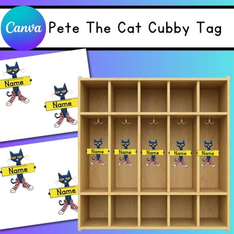 Cat Cubby Tags, Back To School, PreK, Kindergarten by PreKMama | TPT Cat Cubby, Preschool Cubbies, Classroom Cubbies, Cubby Labels, Cubby Tags, Name Recognition, Welcome To School, Preschool Class, Creative Curriculum