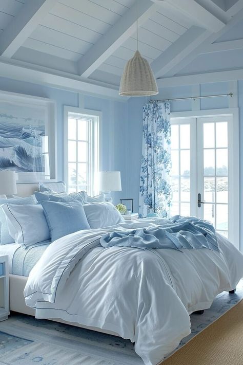 29 coastal bedroom decor inspiration Uk Vibes, White Coastal Bedroom, Bedroom Decor Inspirations, Coastal Bedroom Decor, Costal Bedroom, Ocean Themed Bedroom, Beachy Bedroom, Coastal Bedroom Decorating, Serene Bedroom