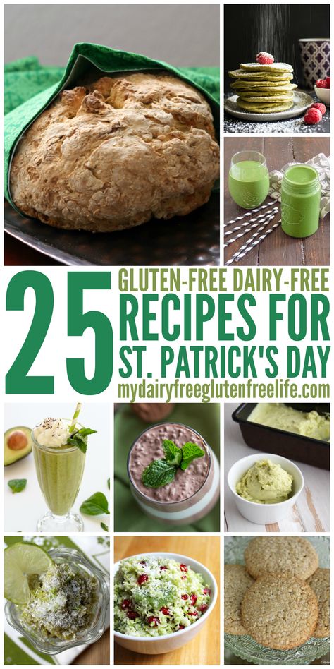 I love sharing these 25 recipes for Gluten-Free and Dairy-Free St. Patrick’s Day Recipes! I know how hard it can be to find theme related recipes for holiday cooking. This should help you … Gluten Free St Pattys Day Food, Gluten Free St Patricks Day Recipes, Gluten Free St Patricks Day Treats, St Patrick’s Day Vegan Food, Gluten Free Saint Patricks Day Desserts, Dairy Free St Patricks Day Desserts, Irish Recipes Gluten Free, Gluten Free St Patricks Day Food, Irish Appetizers