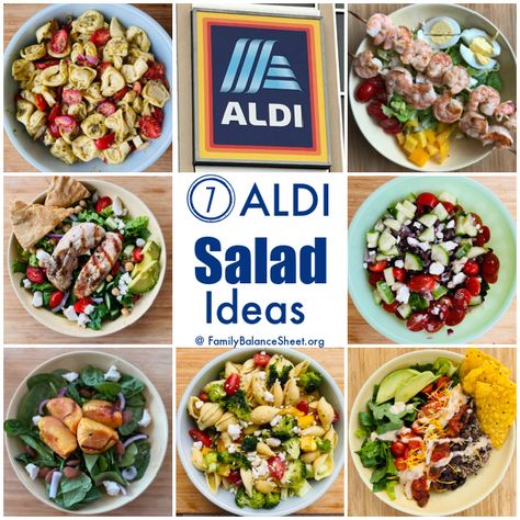 7 ALDI Salad Ideas - Family Balance Sheet Aldi Summer Meals, Aldi Salad Recipe, Aldi Pasta Salad, Aldi Chicken Salad, Aldi Lunch Ideas, Aldi Salad, Simple Salad Ideas, Kosher Rules, Southwest Salad Recipe