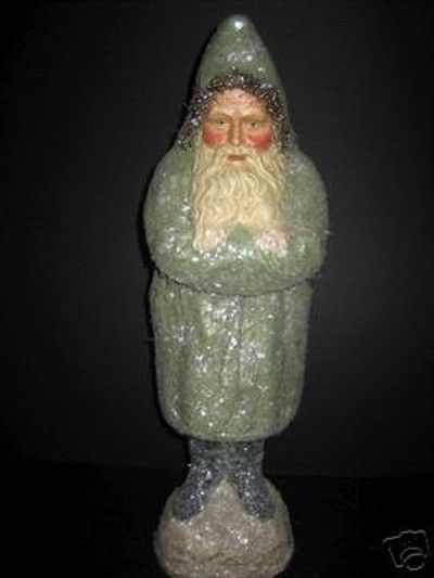 KD Vintage 17" Santa Belsnickle. OUTSTANDING!! Green!! (11/27/2007) Belsnickle Santa, Green Santa, Vintage Xmas, Bully Breeds, Just Beautiful, Holiday Items, Vintage Santas, Christmas Decorating, Holidays And Events