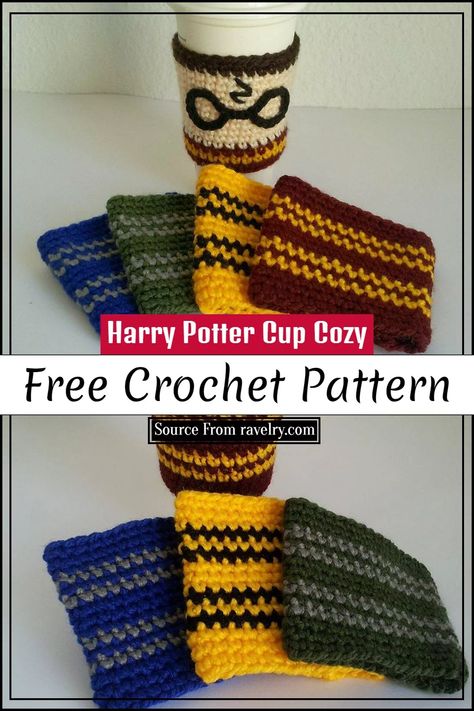 Crochet Cozy Free Pattern, Nerdy Crochet Patterns Free, Circus Crochet, Coffee Sleeve Pattern, Crochet Cozies, Cup Cozy Crochet, Coffee Cozy Pattern, Cup Cozy Crochet Pattern, Cup Cozy Pattern