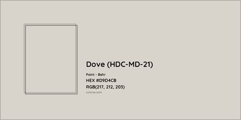 Behr Dove (HDC-MD-21) Paint color codes, similar paints and colors Behr Dove Color Palette, Behr Paint Dove, Behr Dove Paint Living Rooms, Dove Behr Paint Living Room, Dove Paint Color Behr, Behr Dove Paint Wall Colors, Behr Dove Paint, Dove Behr Paint, Behr Dove