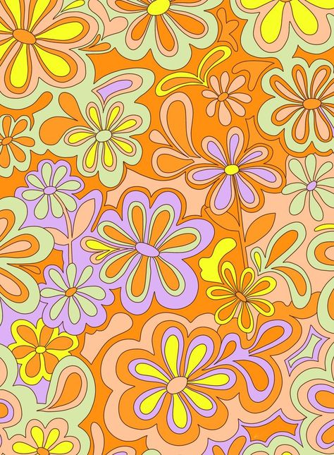 Hippie Background, Wallpaper Hippie, Vintage Wallpaper Patterns, Background Phone, Wallpaper Patterns, Hippie Wallpaper, Picture Collage Wall, Phone Wallpaper Patterns, California Dreaming