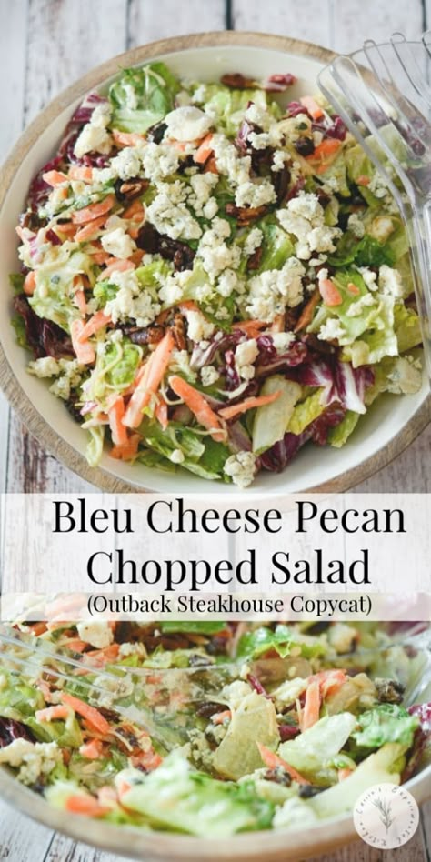 Bleu Cheese Chopped Salad, Blue Cheese Side Salad, Outback Salad Dressing Recipes, Bleu Cheese Vinaigrette, Best Chopped Salads, Bleu Cheese Vinaigrette Dressing, Outback Chopped Blue Cheese Salad, Chopped Blue Cheese Salad, Outback Blue Cheese Chopped Salad