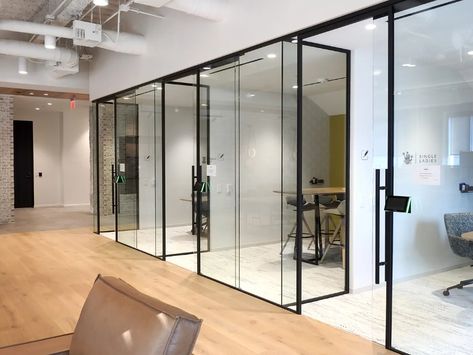 An open-concept design for LendingTree - Maars Living Open Office Concept, Open Concept Office, Office Concept, Living Walls, Glass Partition, Open Office, Gathering Space, Partition Wall, Break Room