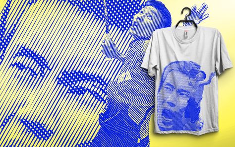 Halftone Shirt Design, Halftone Tshirt, Lee Chong Wei, Halftone Art, Halftone Design, Tee Ideas, Tee Shirt Designs, Tshirt Outfits, Flat Illustration