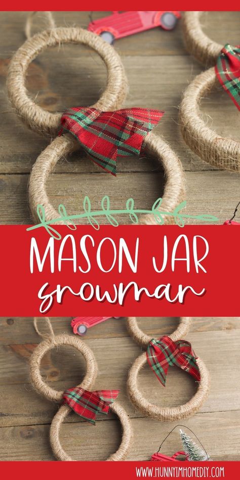 Mason Jar Lids Crafts, Jar Snowman, Jar Lid Crafts, Mason Jar Snowman, Mason Jar Lids Ornaments, Mason Jar Christmas Crafts, Rustic Snowman, Kids Presents, Diy Snowman Ornaments