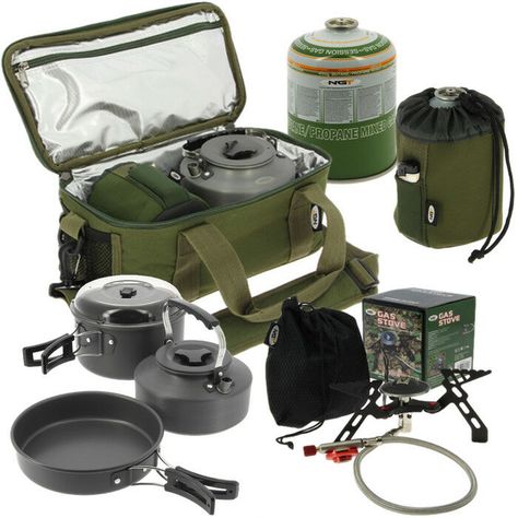 Camping Cooking Gear, Must Have Camping Gear, Camping Gear Gadgets, Gas Canister, Solo Camping, Camping Cookware, Survival Life Hacks, Camping Set, Bushcraft Camping