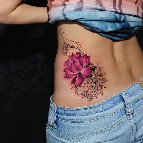 Lotus Tattoos For Women Back, Lotus Flower Phoenix Tattoo, 3d Lotus Flower Tattoo, Meaning Of Lotus Tattoo, Lotus Flower Tattoo Purple, Lotus Flower Tattoo Pink, Lotus Flower Tattoos For Women, Colored Lotus Tattoo, Lotus Flower Thigh Tattoo