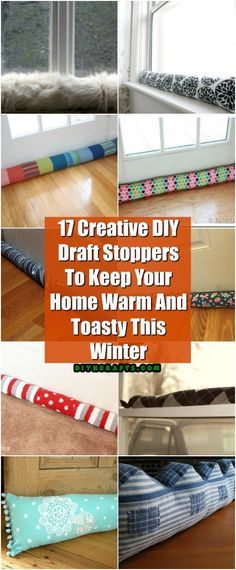 17 Creative DIY Draft Stoppers To Keep Your Home Warm And Toasty This Winter Draft Stopper Diy, Door Stopper Diy, Older Houses, Window Draft Stopper, Door Draft Blocker, Window Draft, Draft Blocker, House Renovation Projects, Make A Door