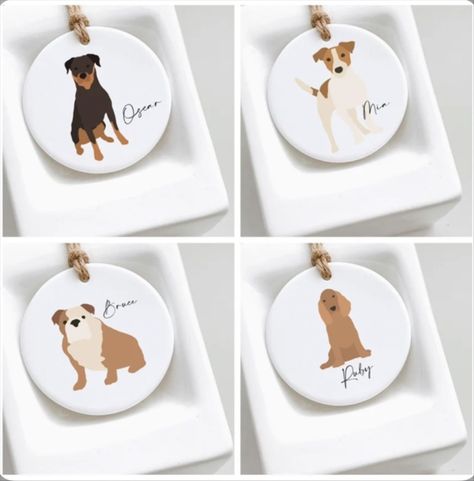 Dog Owner Gifts Ideas, Gift Ideas For Dog Lovers, Dog Lover Gift Ideas, Dog Keepsake Ideas, Cadeau Cricut, Dog Gifts For People, Heart With Ribbon, Pet Christmas Ornaments, Pet Gift Ideas