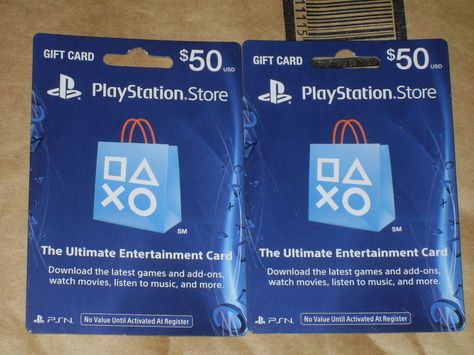 Lot Of 2 $50 US PlayStation Network Store PSN Gift Card PS3 PS4,PS Vita PSP $100 Ps4 Gift Card, Playstation Gift Card, Playstation Store, Free Gift Card Generator, Get Gift Cards, Xbox Gifts, Xbox Gift Card, Gift Card Generator, Code Free