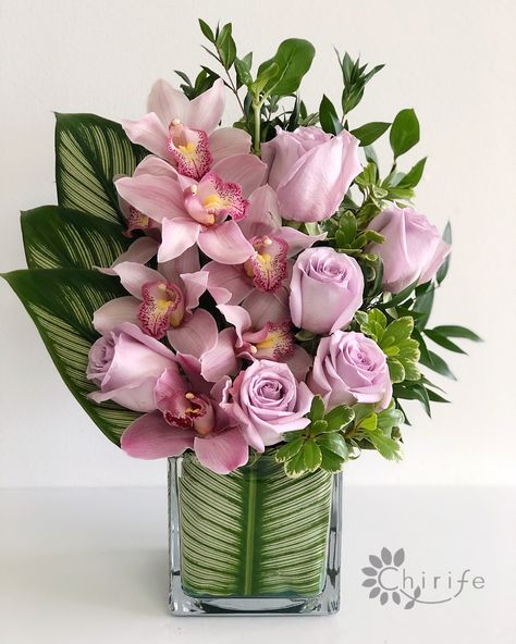 Flower Shop Decor, Nylon Flowers, Flower Box Gift, Birthday Bouquet, Flower Vase Arrangements, Flowers Bouquet Gift, Fresh Flowers Arrangements, Vase Arrangements, Purple Orchids