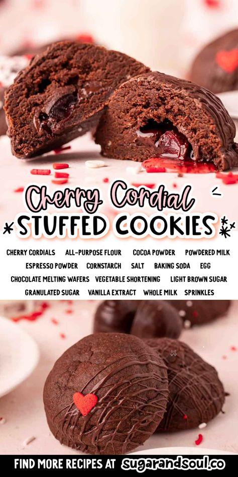 Chocolate Cherry Cordial Cookies, Recipes With Candied Cherries, Black Forest Cookies Chocolate Cherry, Chocolate Cherry Cookies Recipes, Cherry Cordial Cookies, Chocolate Covered Cherry Cookies, Cherry Sweets, Wraps Homemade, Cordial Cherries