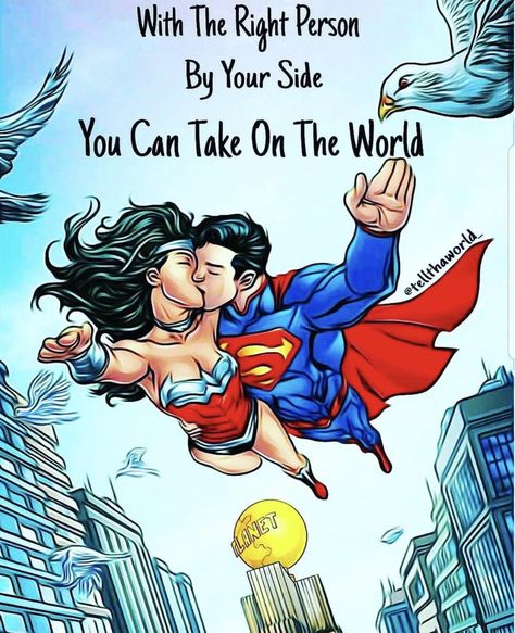 Super Hero Couples, Superman Quotes, Wonder Woman And Superman, Superman Love, Superman And Wonder Woman, Love My Wife Quotes, Super Couple, Love My Husband Quotes, Wonder Woman Art