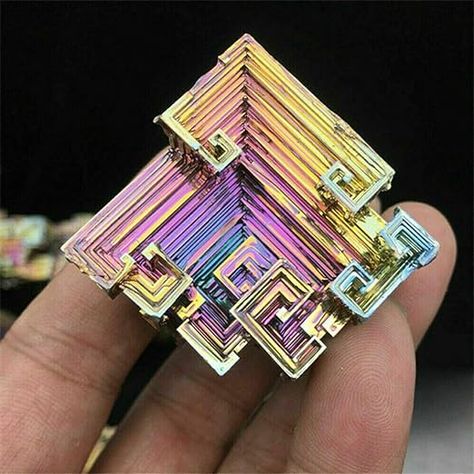 Bismuth Metal, Bismuth Crystal, Crystal Rainbow, Crystals For Sale, Rough Crystal, Crystal Crafts, Minerals And Gemstones, Rocks And Gems, Gems And Minerals