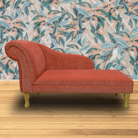 It's time to fill your room with colour, this medium-sized Chaise Longue features a Copper Pimlico Crush fabric. The fabric features a beautiful plush velvet finish. Featuring classic styling with its recessed arm, this Chaise is the PERFECT finishing touch to any home interior. Don't like the fabric? Get in touch with us, we have over 2,000 fabric options available upon request. Create your own bespoke furniture! This item is made-to-order by a small British business using handmade premium wooden frames, each hand-upholstered by our experienced professionals, ensuring the best quality possible. We also use exclusive designer fire-treated upholstery fabric on all our items to provide you with that extra touch of class. Feel the difference in our furniture! Materials used in our furniture a Crush Fabric, Copper Fabric, Accent Sofa, Designer Upholstery Fabric, Velvet Style, Soft Luxury, Daybed Sofa, Fabric Combinations, Small Sofa