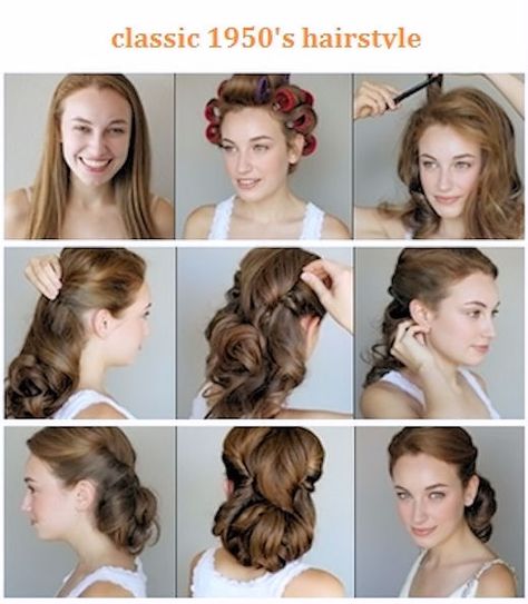 Classic 1950s Hairstyle diy easy diy diy beauty diy hair diy fashion beauty diy diy style hair tutorial diy hair style vintage hair 1940s Brush Out, 1950’s Hairstyles, 50's Hairstyles, 1950s Hairstyle, 1950s Hair, Vintage Hairstyles For Long Hair, Vintage Hairstyles Tutorial, 1950s Hairstyles, 50s Hairstyles