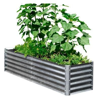 Alto Series 40 in. x 76 in. x 17 in. Galvanized Metal Garden Bed Bundle Metal Garden Beds, Cedar Raised Garden Beds, Elevated Gardening, Raised Planter Boxes, Metal Wall Panel, Metal Raised Garden Beds, Gardening Vegetables, Steel Planters, Gardening Techniques