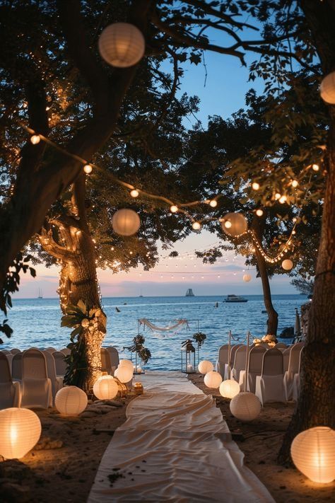 Beach Wedding Aesthetic Ideas, Venues For Weddings Beach, Beach Wedding Evening, Wedding Decorations Beach Theme, Bohemian Theme Wedding Decor, Weddings On A Beach, Sunset Wedding Ceremony Outdoor, Romantic Beach Wedding Ideas, Bohemian Beach Wedding Ideas