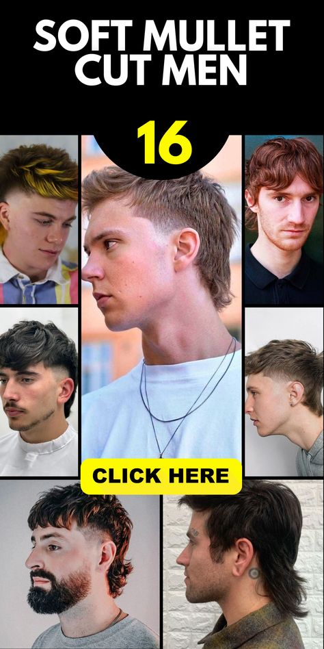 Mullets For Straight Hair Men, Short Mens Mullet Haircut, Mens Haircut Long On Top Mullet, Men’s Faux Mullet Haircut, Medium Length Mullet Men Straight Hair, Shaggy Men Haircut, Mens Mullet 2024, Updated Mullet Haircut Men, Mullet Type Haircut Men