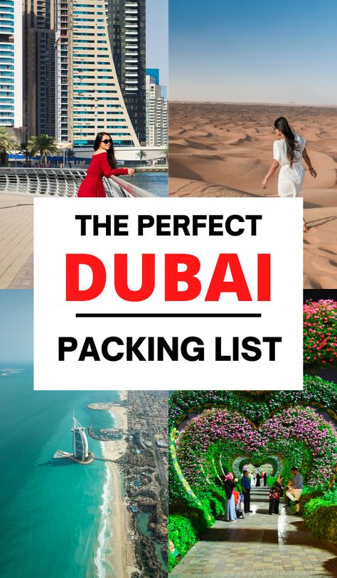 Travel To Dubai Packing Lists, Dubai Desert Safari Outfit, Dubai Vacation Outfits, Dubai Packing List, What To Wear In Dubai, Uae Travel, Abu Dhabi Travel, Dubai Trip, Dubai Travel Guide