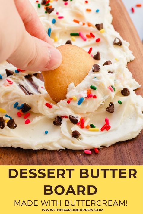 Dessert Sharcudery Board, Sweet Treats Charcuterie Board, Christmas Buttercream Board Ideas, Buttercream Frosting Boards, Buttercream Frosting Charcuterie Board, Buttercream Dessert Board, Dessert Dip Board, Butter Cream Board, Icing Board Charcuterie