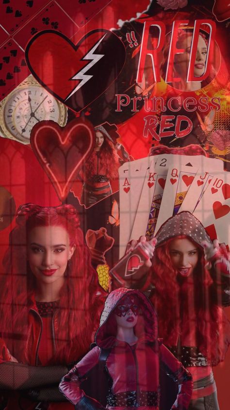 #red #descendants Princess Red Descendants Aesthetic, Red Descendants Aesthetic, Descendants Wallpaper Aesthetic, Red X Chloe Descendants Fanart, Red From Descendants, Princess Red Descendants, Descendants Background, Descendants The Rise Of Red, Descendants Rise Of Red