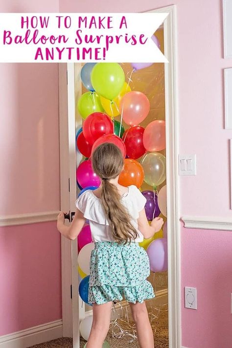 Balloon Avalanche, Birthday Balloon Surprise, Diy Ballon, Best Birthday Surprises, Husband Birthday Quotes, Balloon Surprise, Birthday Morning, Its A Boy Balloons, Diy Balloon