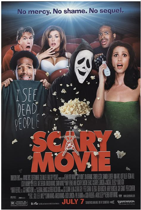 Scary Movie 2000, Scary Movie 1, Comedy Movies Posters, Posters For My Room, Great Comedies, Series Poster, Tv Series Online, Outdoors Tattoo, Horror Posters