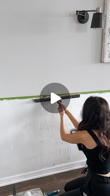 72K likes, 563 comments - livingwithley on January 23, 2023: "The sanding hack at the end is a ✨game changer✨ Here’s a tutorial on how to say goodbye to..." Fixing Textured Walls, Paint Textures For Walls Interiors, Bathroom Wall Update, Diy Wall Moulding Ideas, Home Upgrade Ideas, Sand Textured Walls, Uneven Walls Solutions, Types Of Textured Walls, Painted Wainscoting Ideas