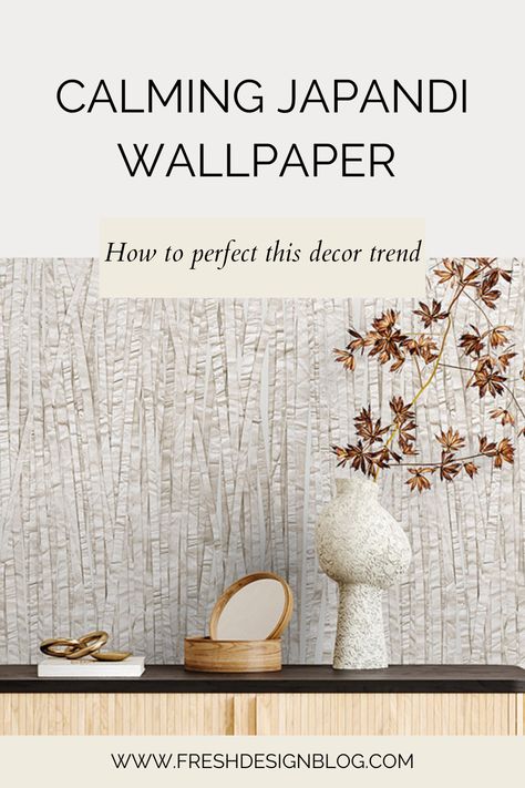 Wallpaper Japandi Style, Japandi Bedroom Wallpaper, Japandi Wallpaper Bedroom, Calming Bedroom Wallpaper, Japanese Inspired Wallpaper, Japandi Feature Wall, Japandi Accent Wall, Japanese Style Wallpaper, Calming Home Decor