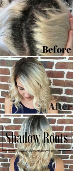 Looking for the perfect hairstyle to transition from summer to fall? Shadow roots are the perfect way to add some darker color to your blonde and give you perfect fall locks. Shadow Root Blonde, Shadow Roots, Lowlights Blonde, Blond Balayage, Shadow Root, Dark Roots Blonde Hair, Perfect Hairstyle, Hair Shades, Summer To Fall