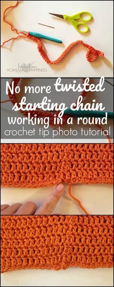 You know projects that have a starting chain you need to join to make a loop? Then you’re supposed to crochet around the chain without twisting the chain? Impossible task, I tell you!! I always, always get my chain all twisted when having to join it to work in a round. ALWAYS. I want to … Crochet Slippers For Beginners, How To Crochet Slippers, Crochet Directions, Crochet Stitches Guide, Crochet Chain, Crochet Tips, Crochet Instructions, Crochet Round, Crochet Stitches Patterns