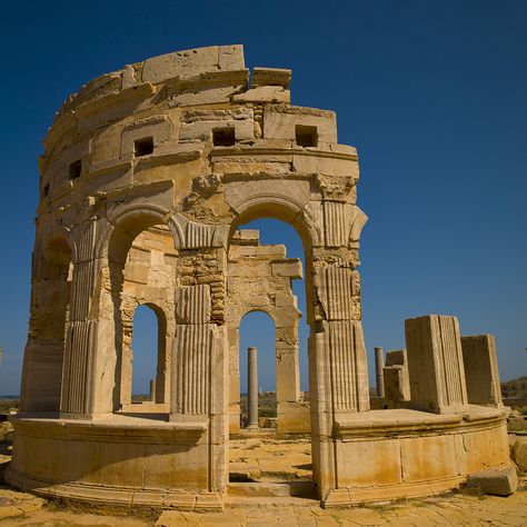 Leptis Magna - Libya | by Eric Lafforgue Leptis Magna, Libyan Culture, Imperiul Roman, Ancient Roman Architecture, Architecture Antique, Temple Ruins, Eric Lafforgue, Roman Ruins, Roman Architecture