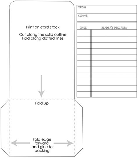 LIBRARY CARDS: track your kid�s reading progress {free printable} Library Pocket Template, Library Card Envelope Template, Library Card Template Free Printable, Pocket Template, Diy Wedding Planner, Book Pocket, Library Cards, Library Pockets, طابع بريدي