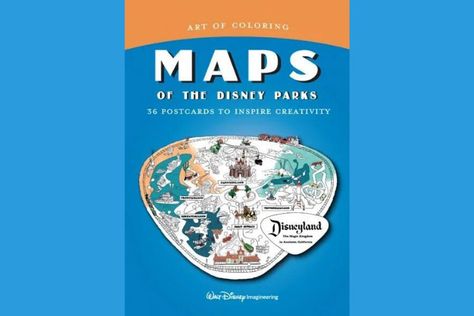 Disney Map, Disney Office, Walt Disney Imagineering, Disney Imagineering, Disney Rides, Coloring Art, Disney Books, Activity Books, Vintage Illustrations