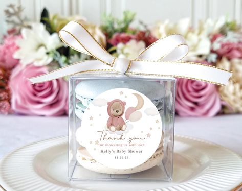 10 Sets of Balloon Bear Baby Shower Favor Macaron Packaging - Etsy South Korea Baby Shower Sweets Table, Baby Shower Teddy Bear, Macaron Packaging, Baby Shower Sweets, Rustic Baby Shower Invitations, Bohemian Baby Shower, Bridal Shower Party Favors, Baby Boy Shower Favors, Bear Cute