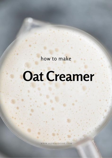 Oat Creamer Recipe, Vegan Milk Recipe, Oat Milk Coffee Recipe, How To Make Oat Milk, Oat Cream Recipe, Oat Milk Creamer Recipe, Oat Milk Creamer, Diy Oat Milk, Homemade Oat Milk