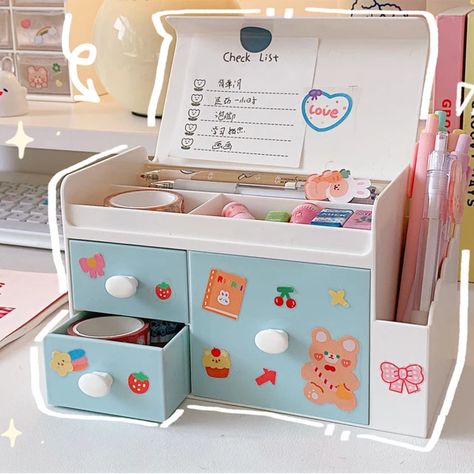 Cute School Stationary, Desain Quilling, Images Kawaii, Creative Books, Stationary School, Plastic Drawers, Cute Desk, Cute Stationary, Cute School Supplies